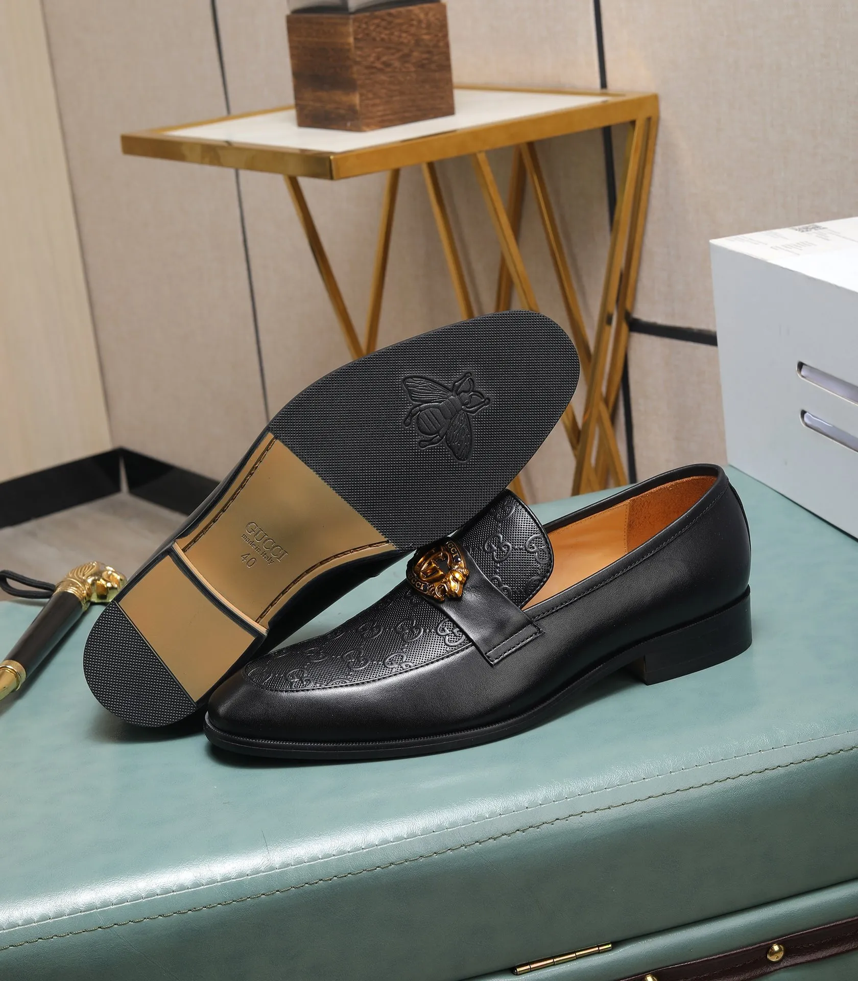 Men's shoes💰540📛📛Original (water-dyed cowhide) Gucci GUCCI official website formal shoes🌀 Italian🇮🇹imported cowhide➕top imported water-dyed cowhide lining💋Finely handmade original bottom, the real thing looks better when photographed in person Standard size 38-44